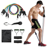 11 Pcs Resistance Band Elastic Pull Rope Set